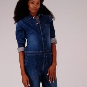 Sweet Look Dark Blue Denim Jumpsuit, Women, NWT, Size L (Juniors).